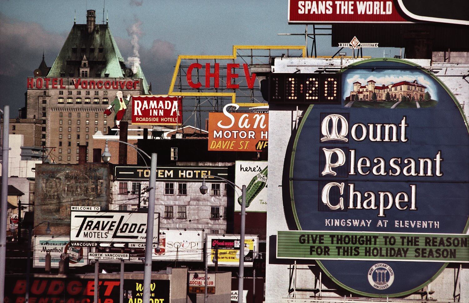 Fred Herzog, Granville Street from Granville Bridge (1966)