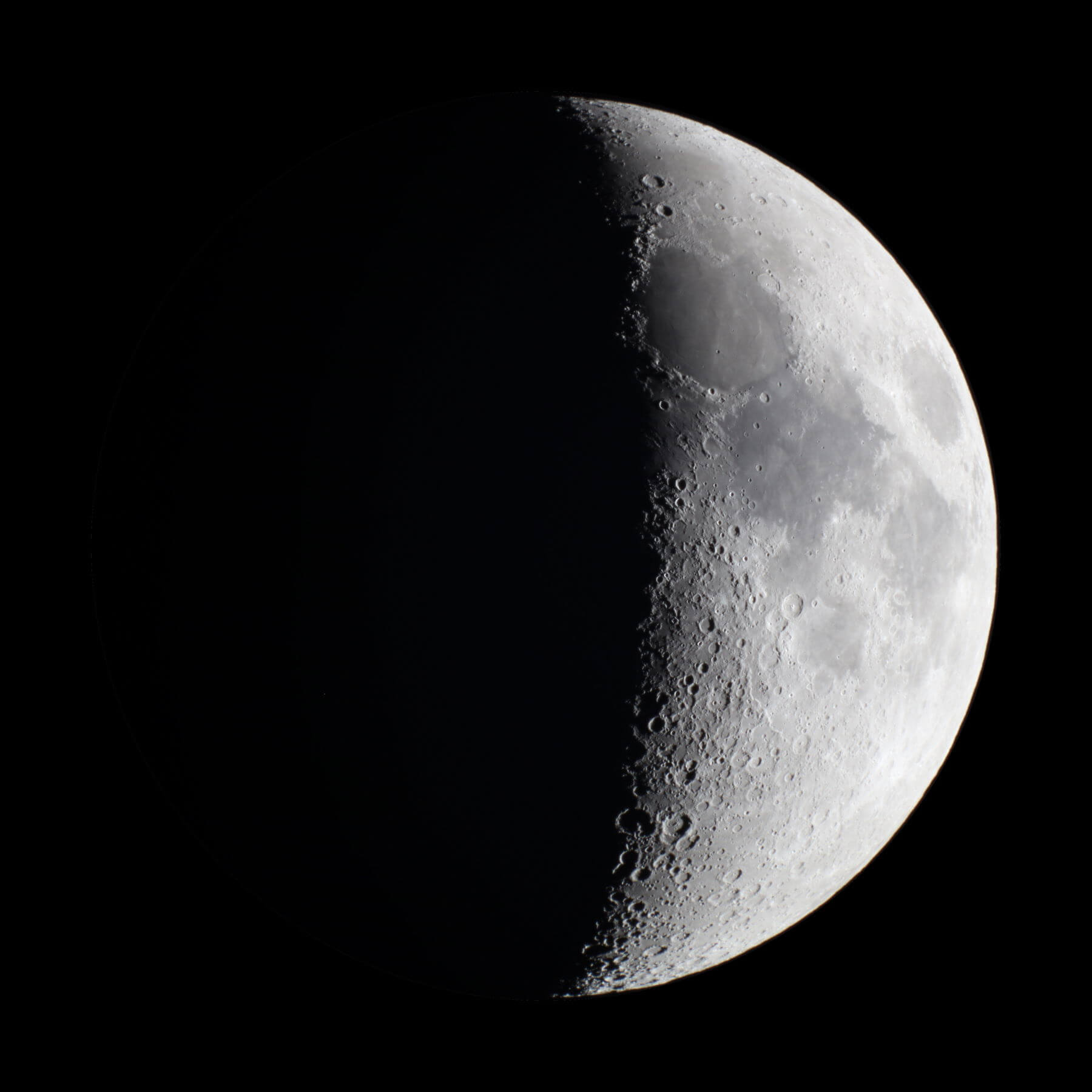 Waxing crescent Moon, 37% illumination