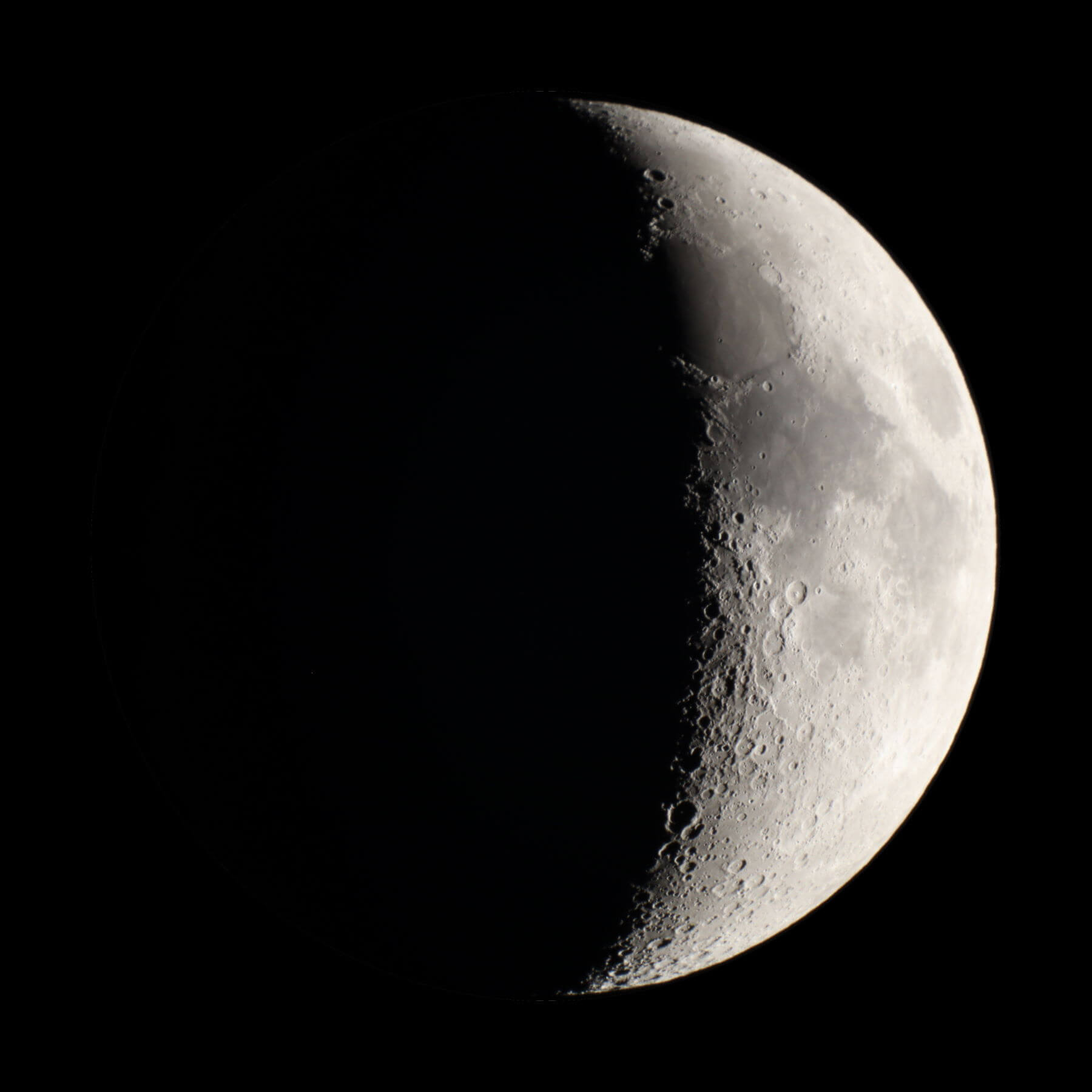 Waxing crescent Moon, 31% illumination