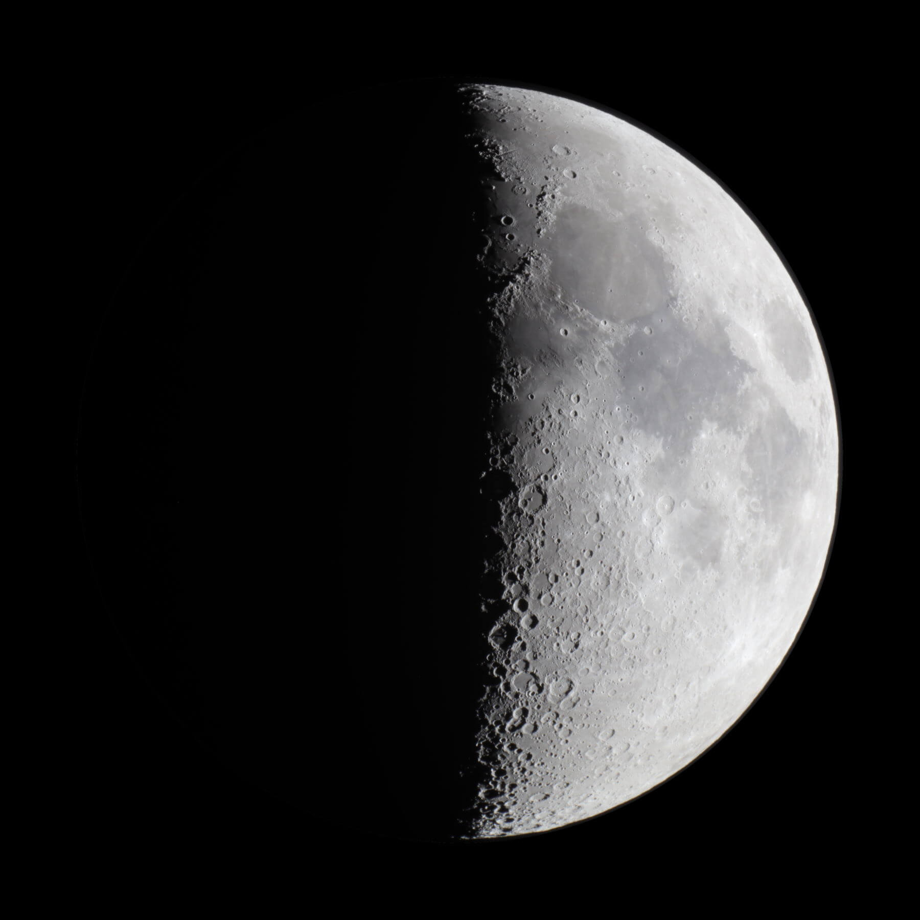 Waxing crescent Moon, 45% illumination