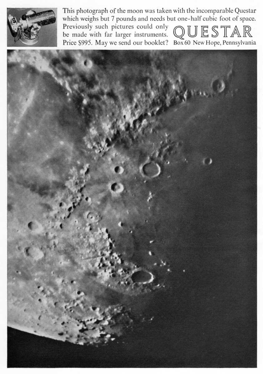 Questar advertisement, <em>Natural History</em>, February 1962