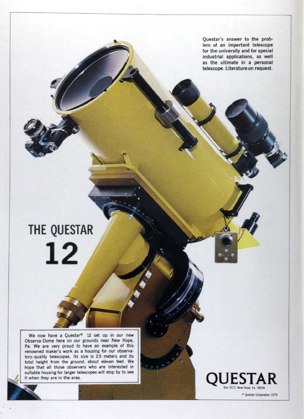 Questar advertisement, <em>Sky and Telescope</em>, March 1981