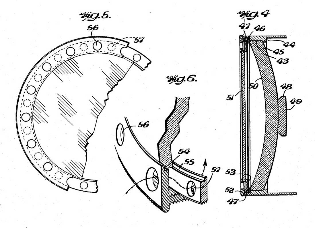 Figures 4, 5, and 6 from U.S. Patent #2,670,656