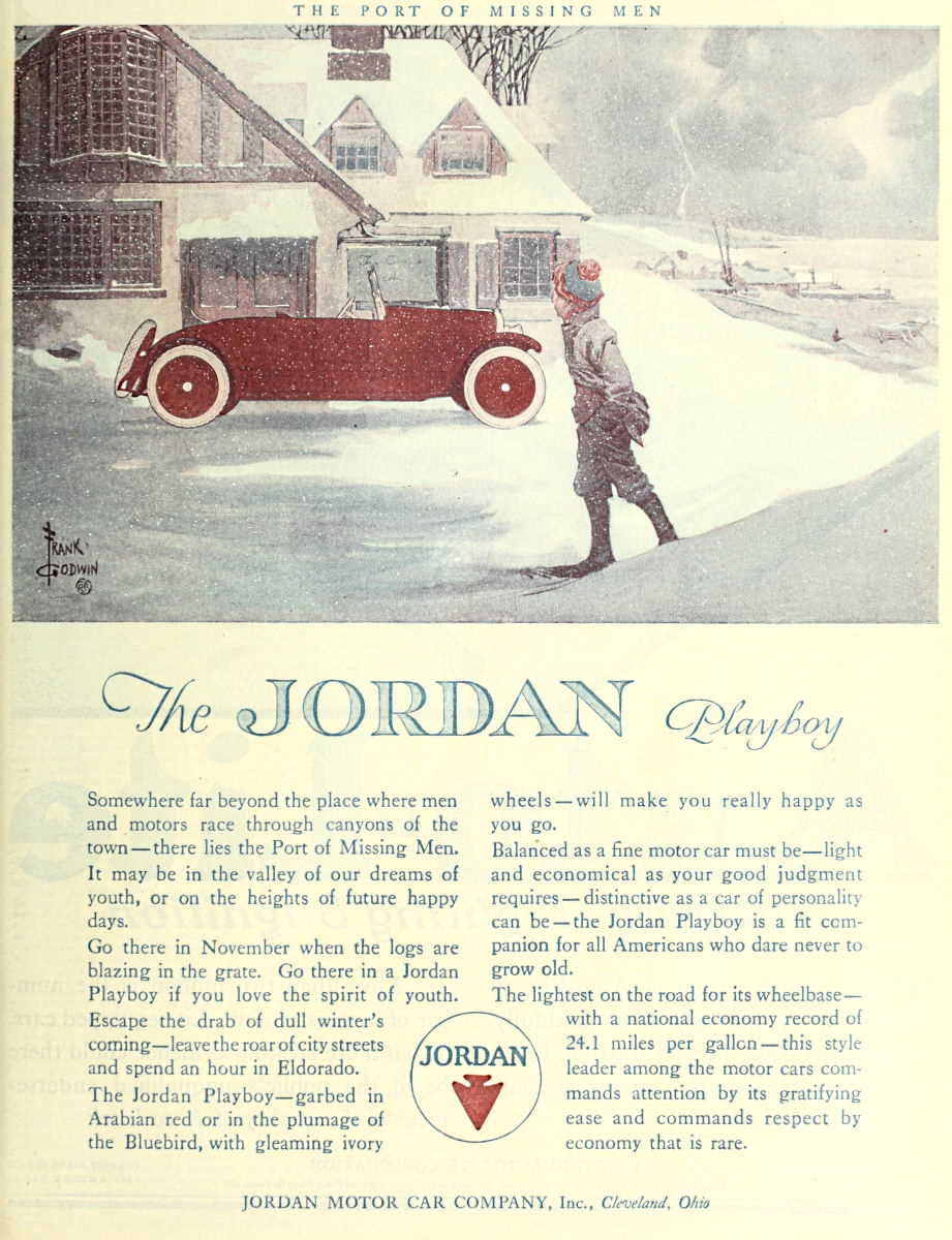 Jordan Motor Car Company advertisement, <em>Saturday Evening Post</em>, November 6, 1920