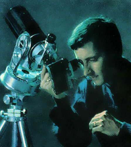 David Moore of <em>National Geographic</em> magazine aimed a Questar equipped with a Nikon F camera at the Moon