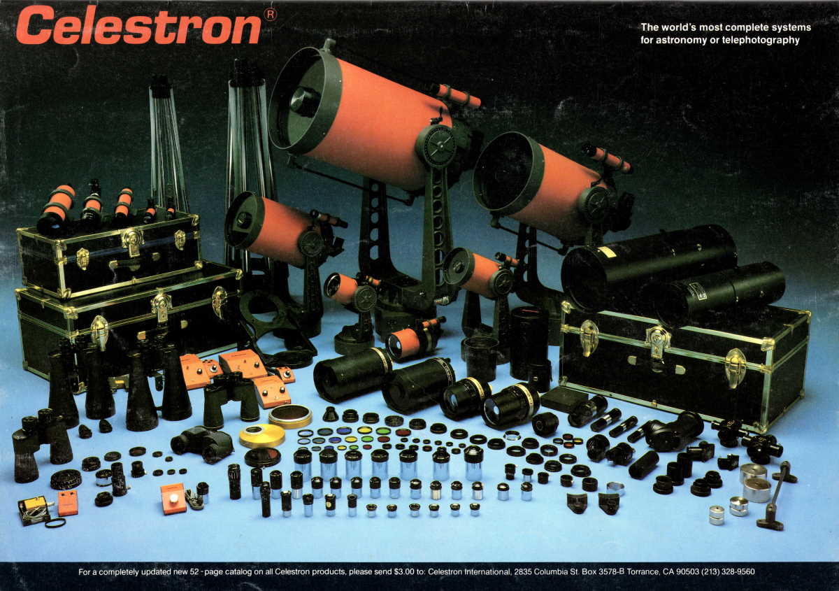 Celestron advertisement, <em>Astronomy</em>, July 1981