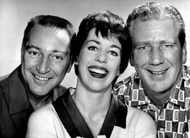 Garry Moore, Carol Burnett, and Durward Kirby in 1961