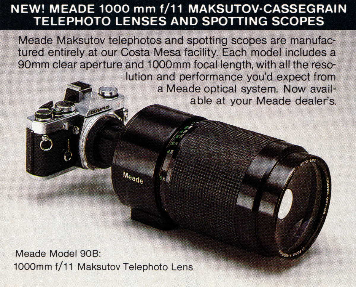 Meade’s 1000mm f/11 Maksutov Telephoto Lens
