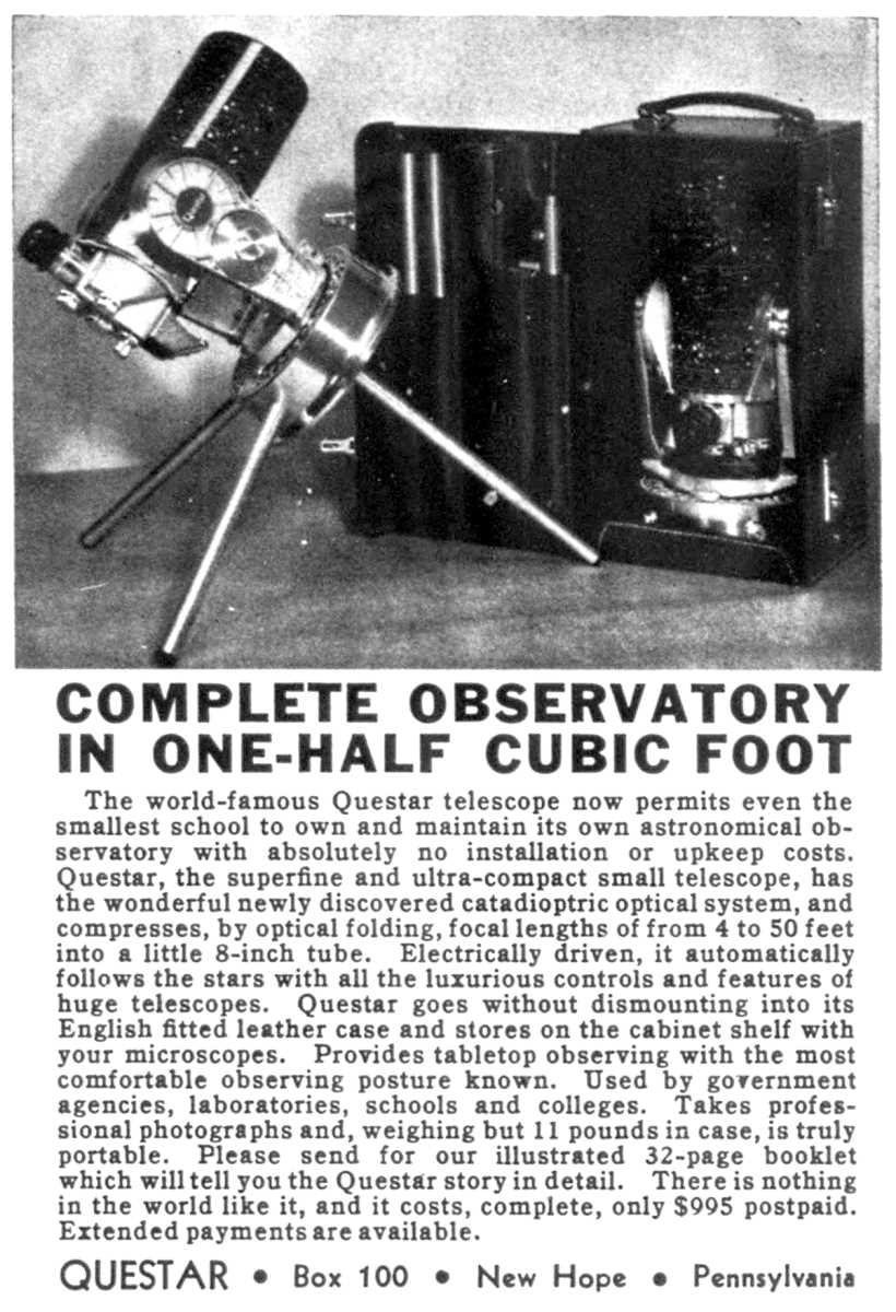 Questar advertisement, <em>Catholic Educator</em>, June 1960